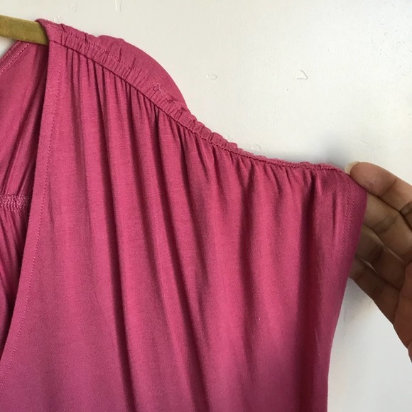 H by Bordeaux Pink Top VNeck Ruching NWTS - Picture 4 of 6